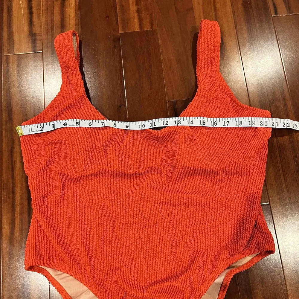 New‎ NWT J.Crew Rust Orange Textured One Piece Swimsuit Swim Plus Size 22